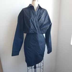 Daily Paper Mini Dress Black Small Cutout Back Jacquard Streetwear Avant Garde